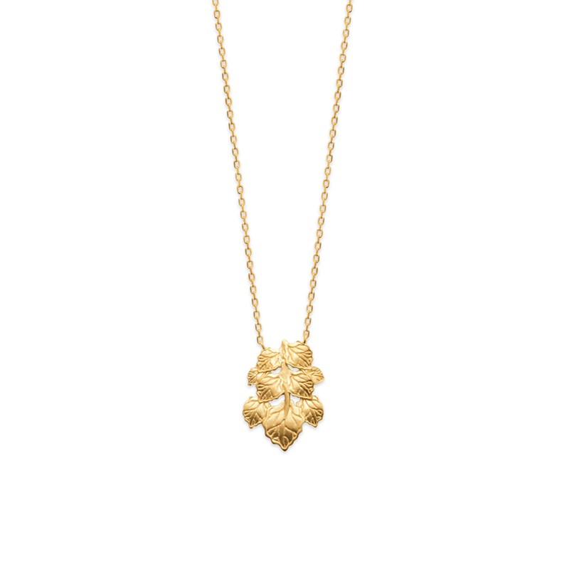 Collier feuille plaqué or jaune IZAURA - Bijoux Privés Discovery
