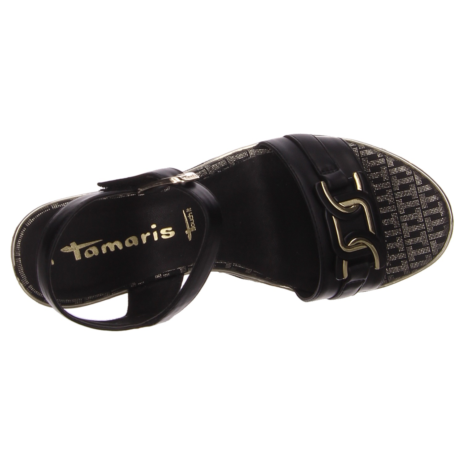 Tamaris Keilsandalette schwarz schwarz