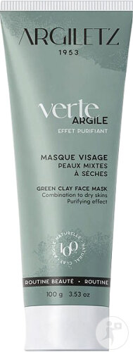 Argiletz Masque Argile Verte Prête À L'Emploi Visage Peaux Grasses Tube 100ml