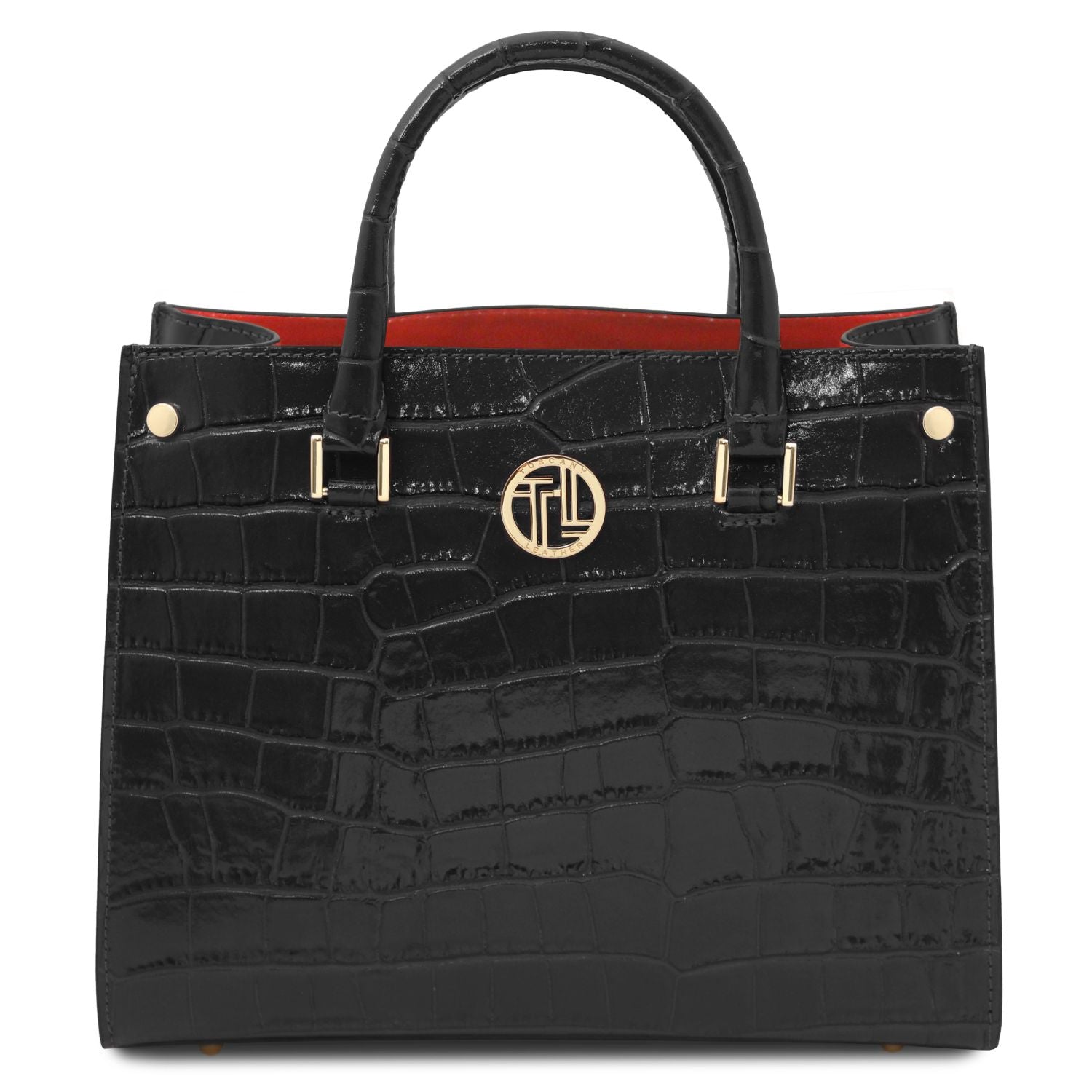 TL142504 – Croque – Croc print leren Handtas
