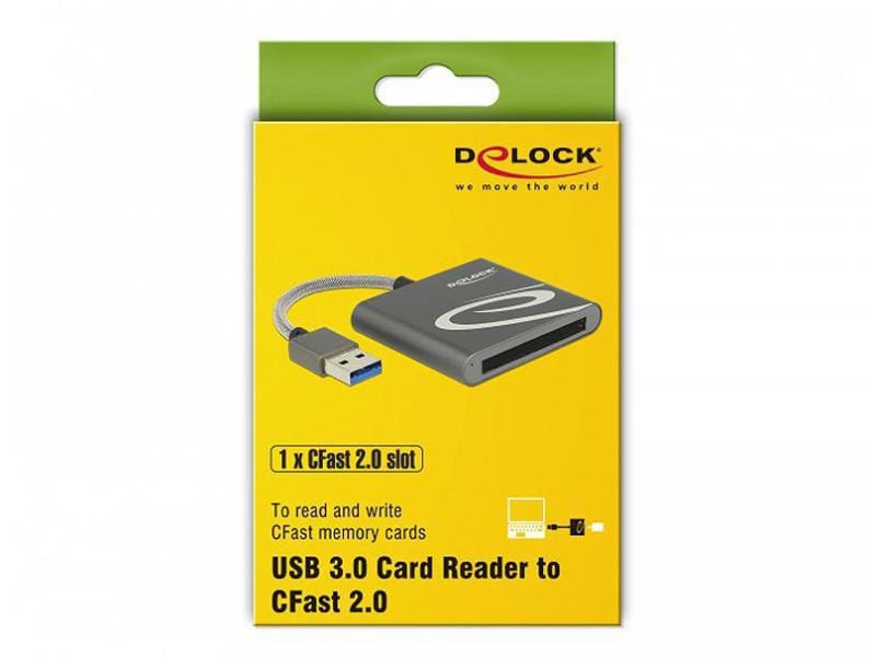 Delock Card Reader Extern 91525 USB 3.0 für CFast 2.0 Externer Cardreader für CFast-2.0-Speicherkarten