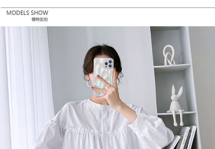 NEUF - Zwangerschapsblouse met lange mouwen en effen textuur