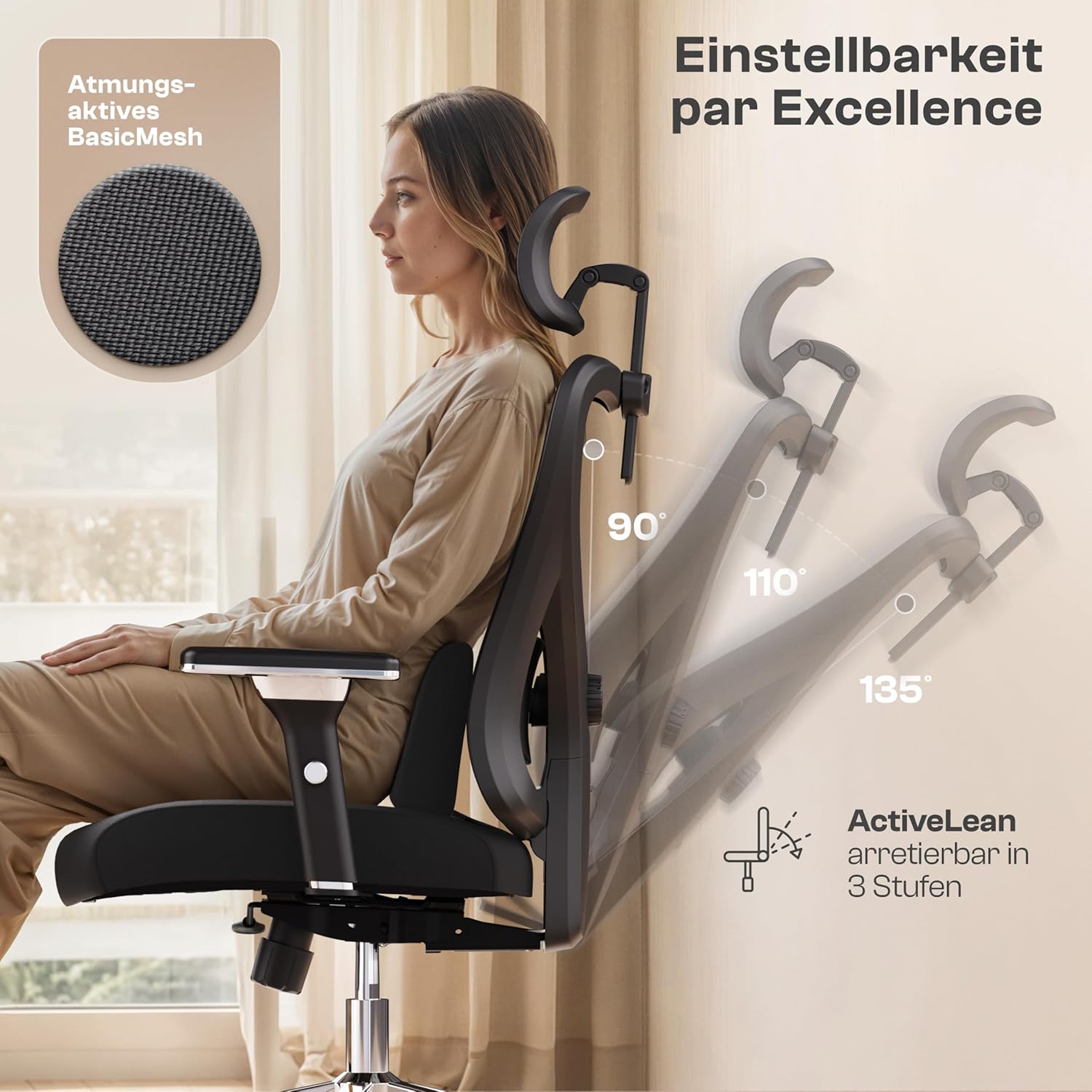 Lancelot Bürostuhl Ergonomisch [VERGLEICHSSIEGER] Bürostuhl Testsieger | Schreibtischstuhl Ergonomisch | Komfortabler Gaming Stuhl | Drehstuhl 150kg für höchsten Komfort