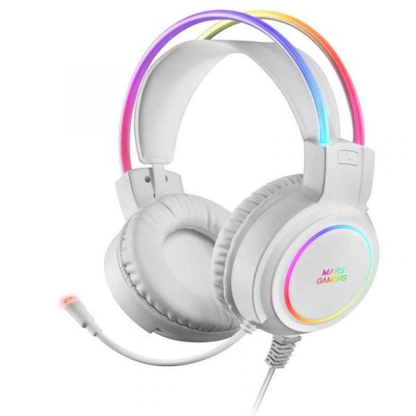 Mars Gaming Chroma 360 Headphones   Mic White