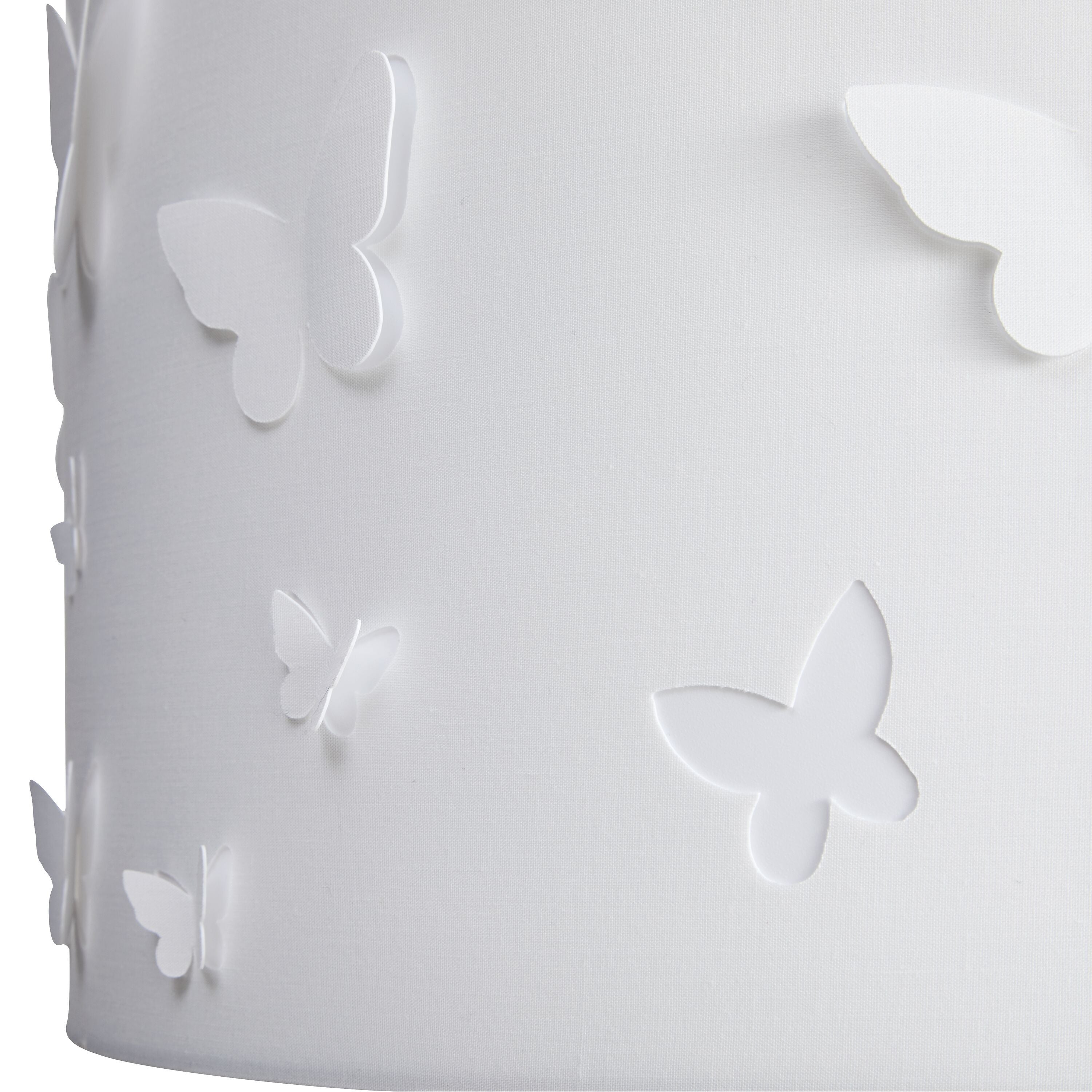 LUANA Hängeleuchte - Weiss / B: 40.0 cm x T: 40.0 cm x H: 23.0 cm