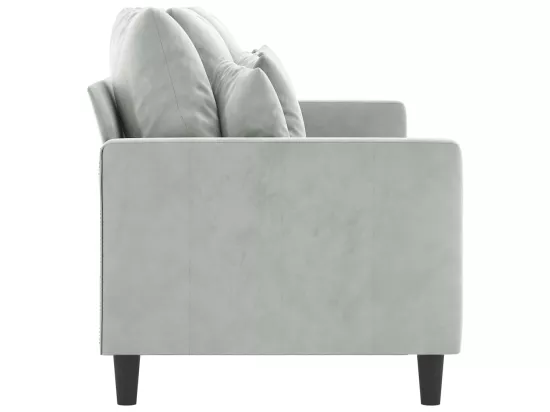 Canapé à 3 places Gris clair 180 cm Velours