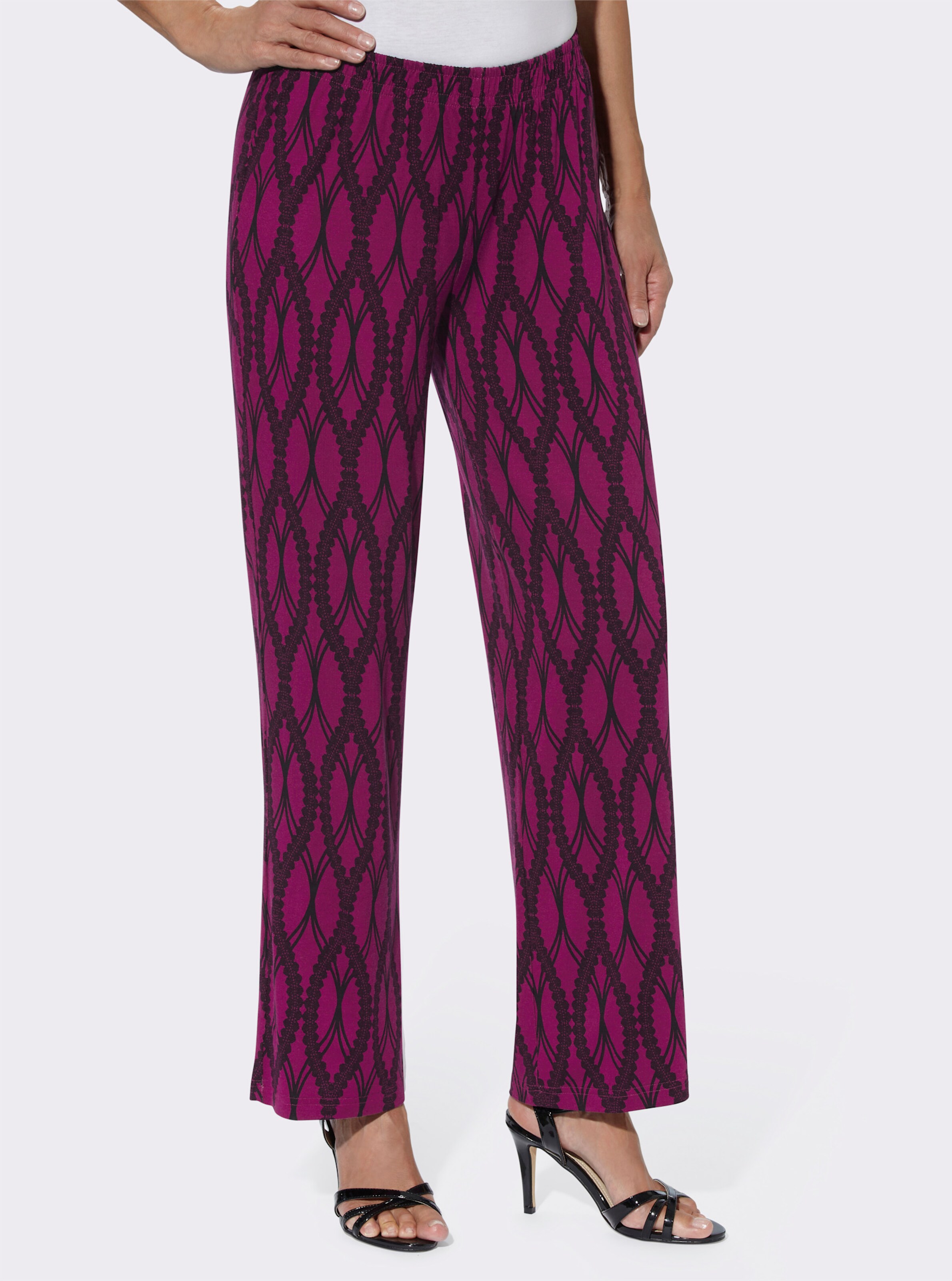 Jerseyhose mit Spitzen-Druck