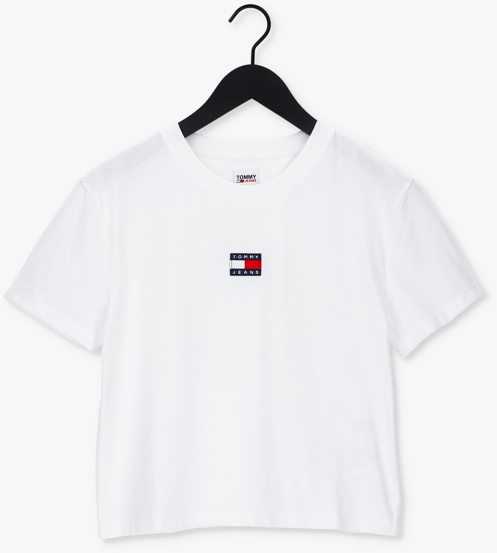 TOMMY JEANS witte tommy jeans t-shirt tjw tommy center badge tee