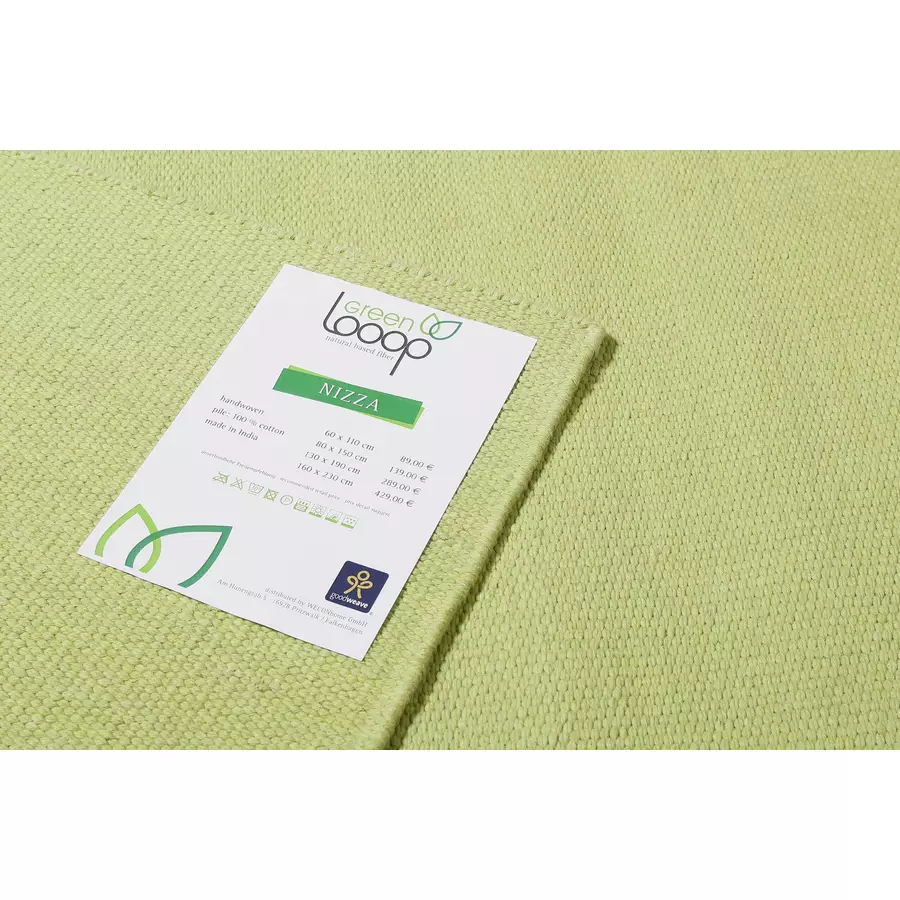 Green Looop Handweb-Teppich Nizza grün