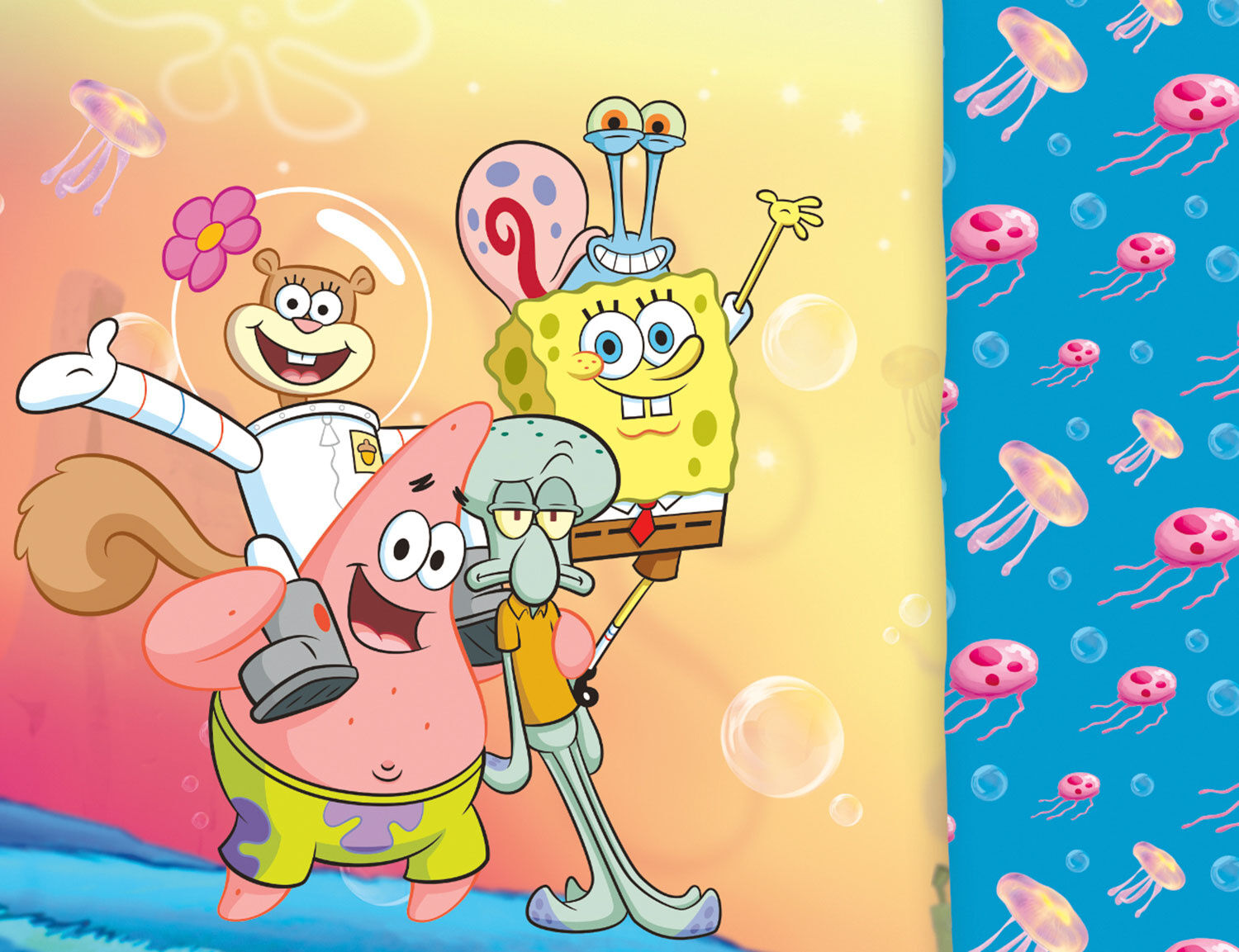 Bettwäsche mit den beliebten Spongebob-Figuren