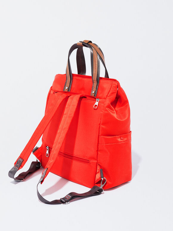 Mochila de nylon para laptop de 13 polegadas - Laranja
