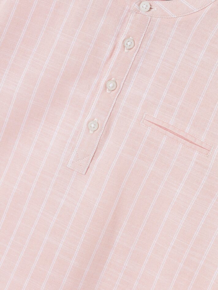 Camisa com efeito linho - Laranja Claro