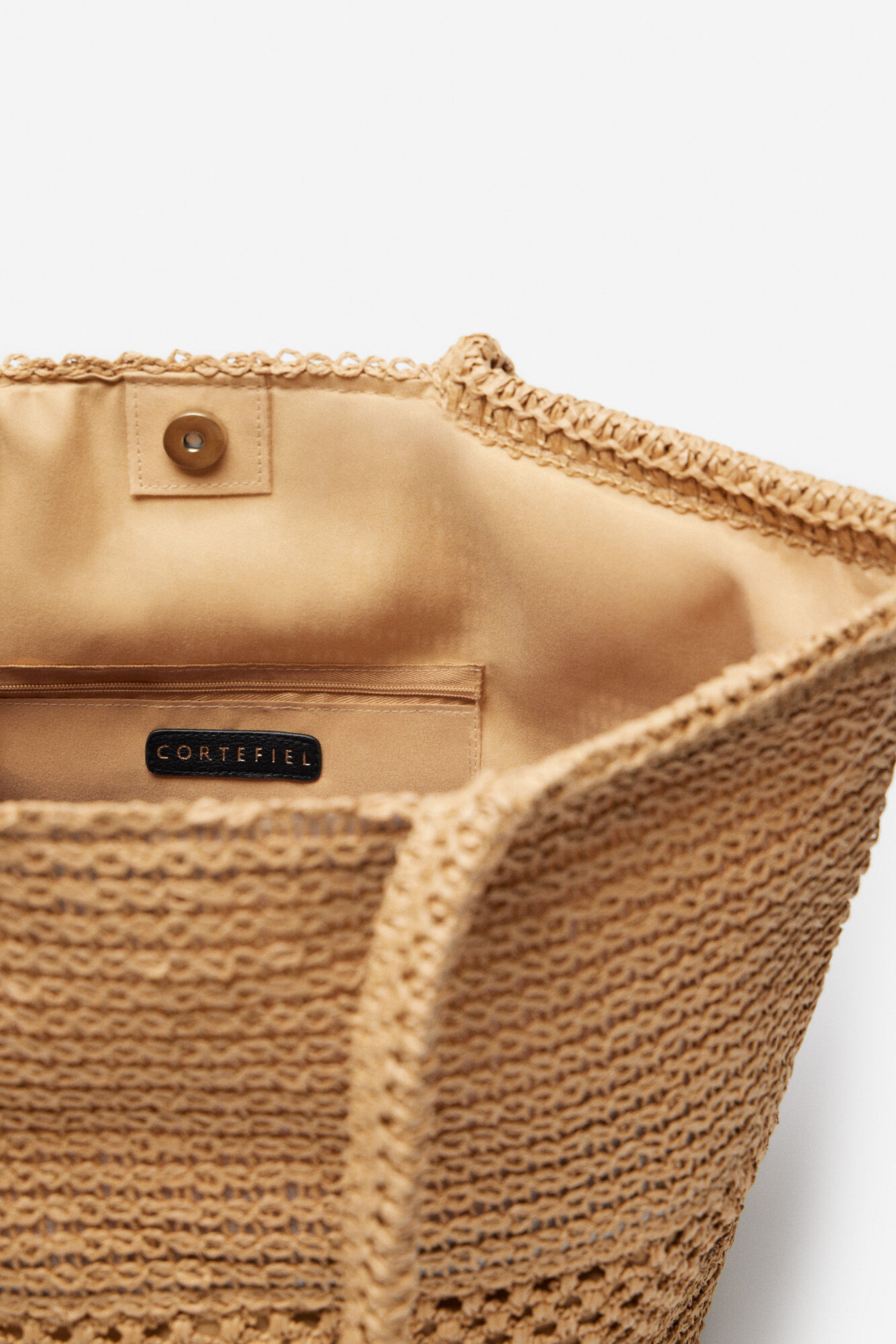 Bolsa de ombro espaçosa em ráfia - Arena
