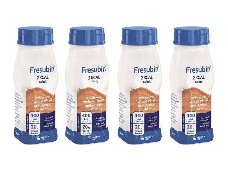 Fresubin 2 kcal Drink Aprikose-Pfirsich 4 x 200 ml Hochkalorische Trinknahrung für besondere medizinische Zwecke