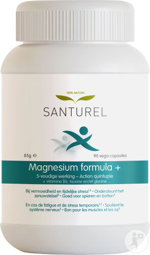 Santurel Magnésium Formula + Vitamine B6 + Taurine En Glycine 90 Capsules
