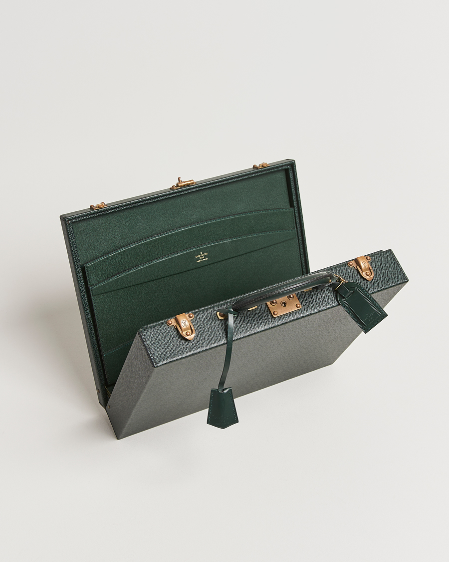 Louis Vuitton Pre-Owned Diplomat Briefcase Taiga Green