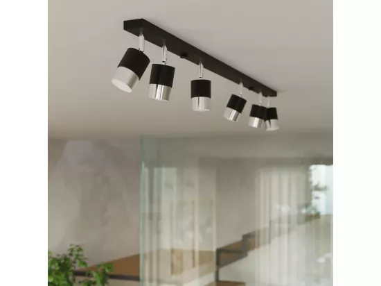 Sollux Lighting Nero Spot simple, noir/chrome, 1x GU10