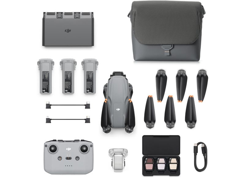 DJI Multikopter Air 3s Fly More Combo RC-N3 (C1 | CE) Dual-Kamera-Drohne für Reisefotografie mit einer Reihe von fortschrittlichen Technologien