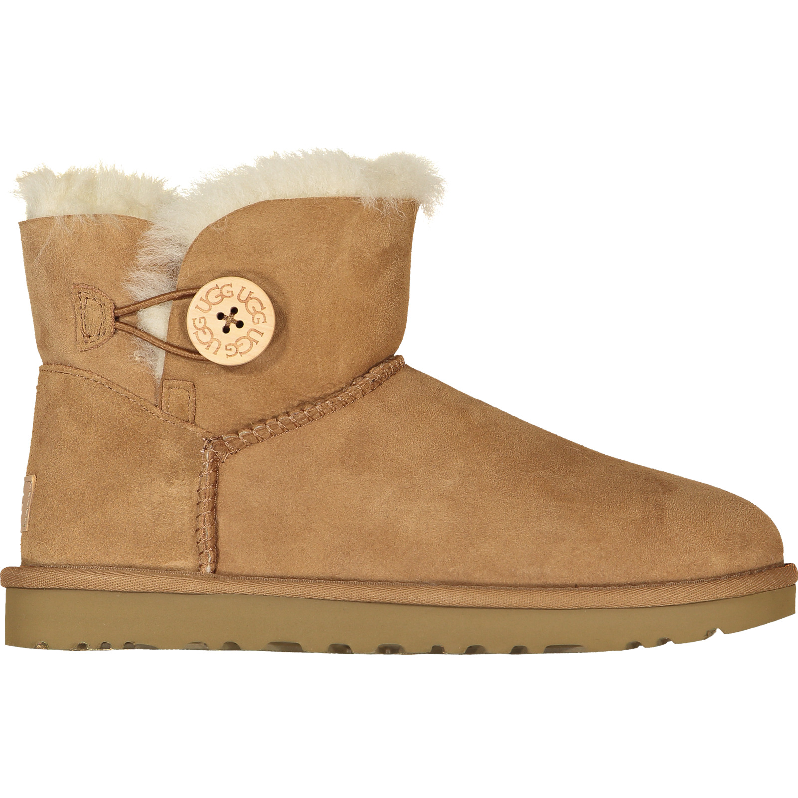 UGG Damen-Winterstiefel Mini Bailey Button II hellbraun, 39