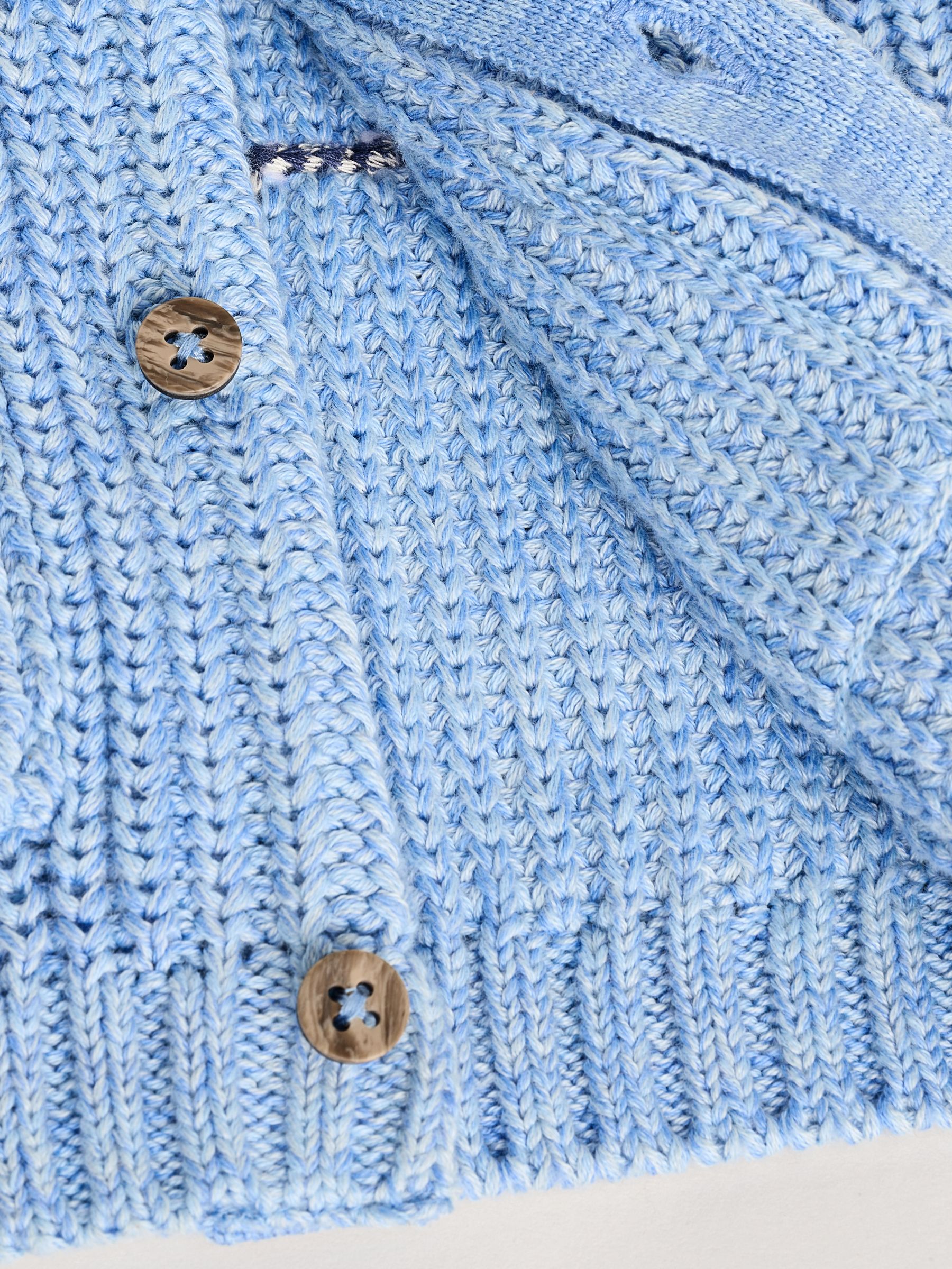 Blauw met krokodillenprint - 100% katoenen vest (0mnd -2jr)