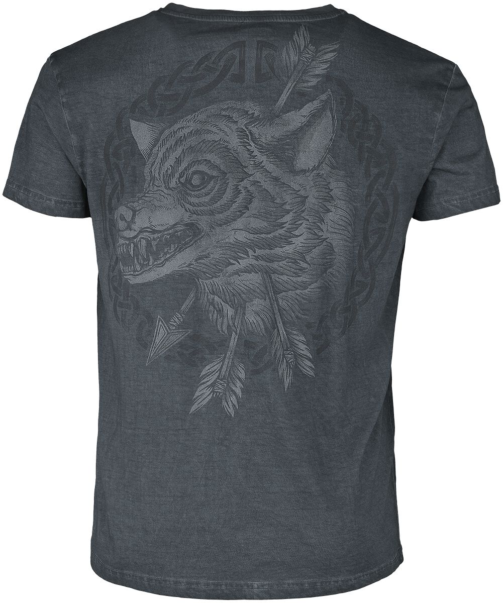 T-shirt imprimé loup | Black Premium by EMP T-Shirt Manches courtes