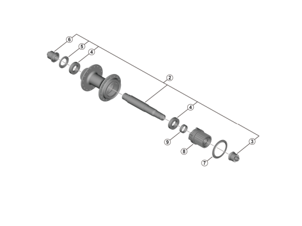 Shimano FH-MT401 Komplet Navaksel, Micro Spline
