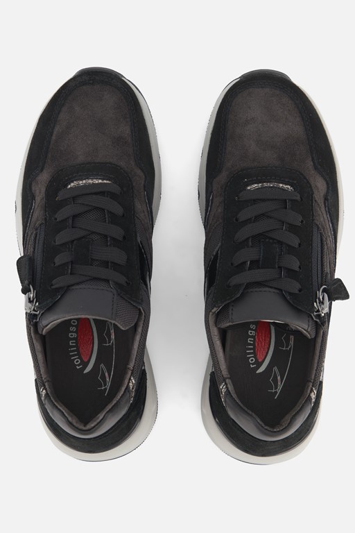 Gabor Rollingsoft Sneakers grijs Suede