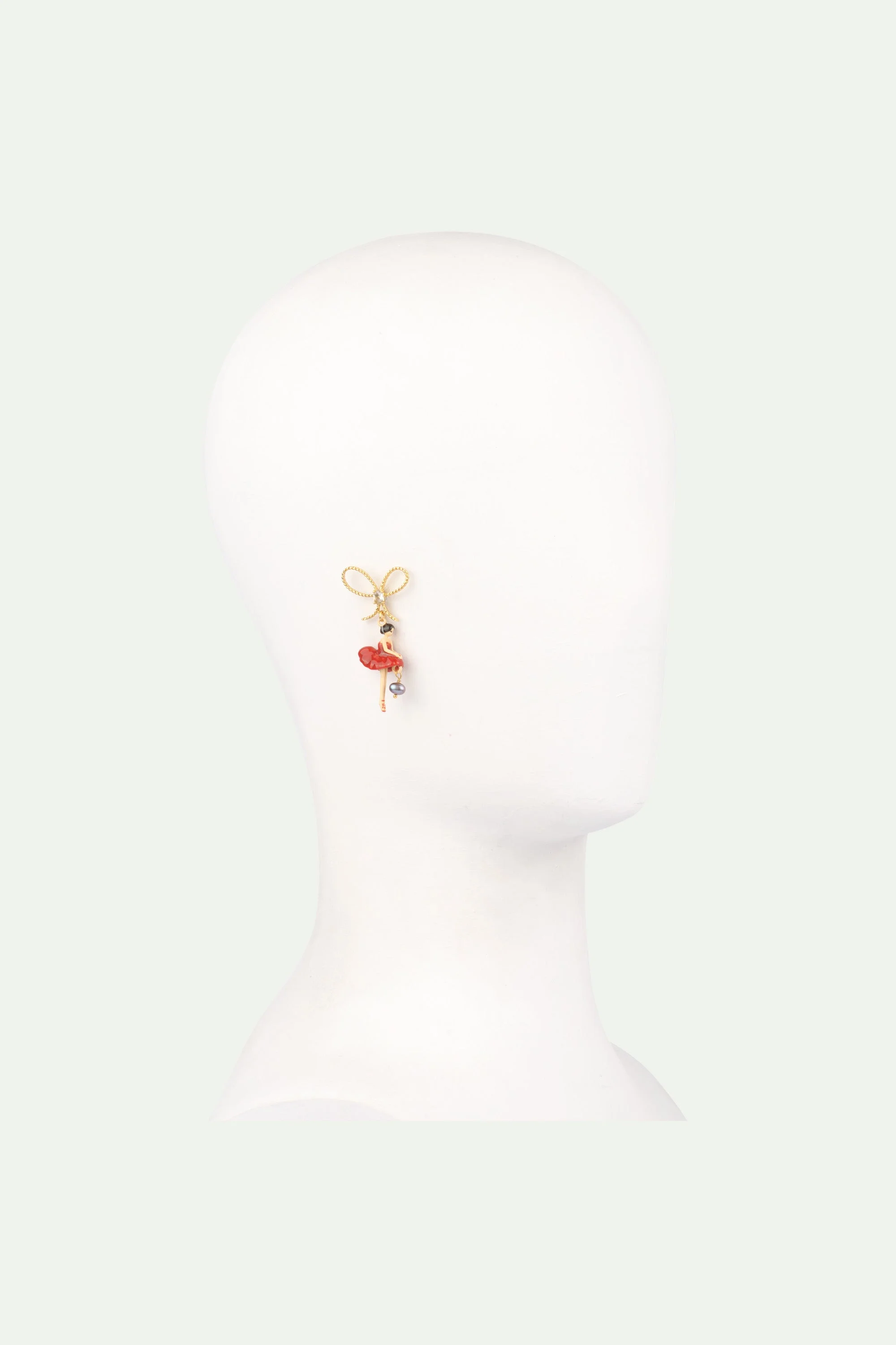 Boucles d'oreille ballerines sur pointe | Rouge