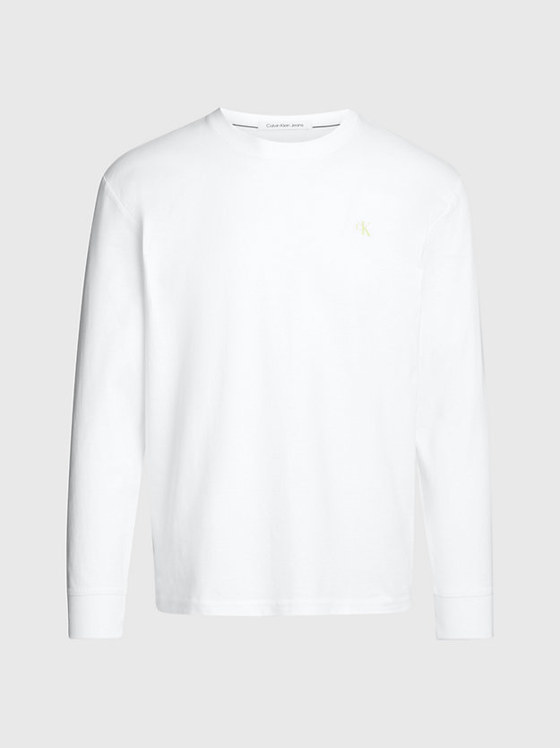 Camiseta de manga comprida com logotipo nas costas