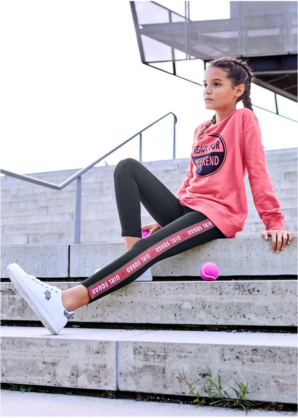 Legging à bandes contrastantes