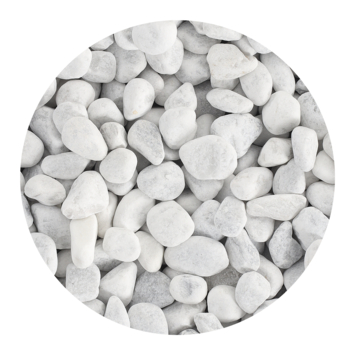 Stonewish Carrara rond 25-40 mm - zak á 25 kg