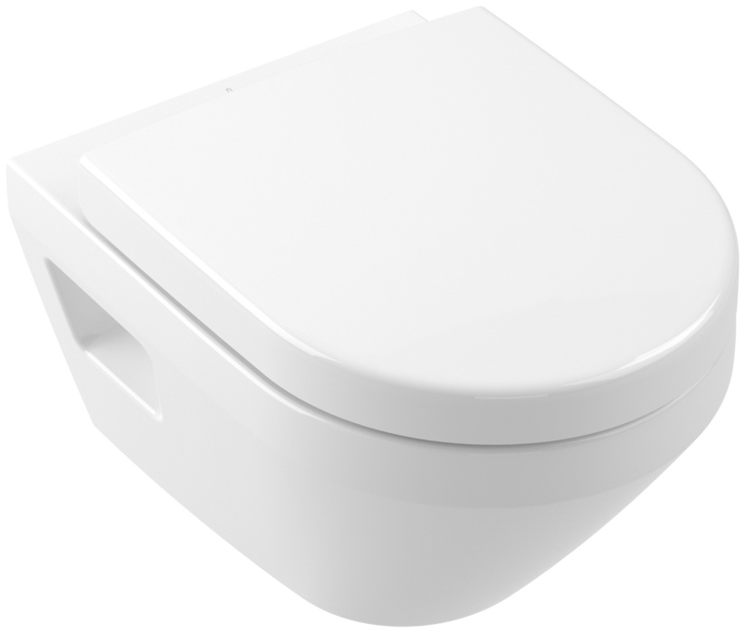 Villeroy & Boch Architectura compact randloos toilet met TwistFlush rond wit glans