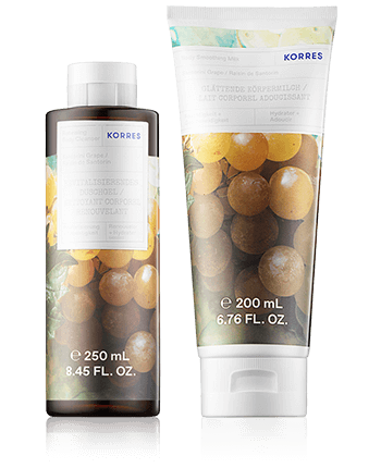 Korres Santorini Grape Set mit Renewing Body Cleanser 250ml-200ml