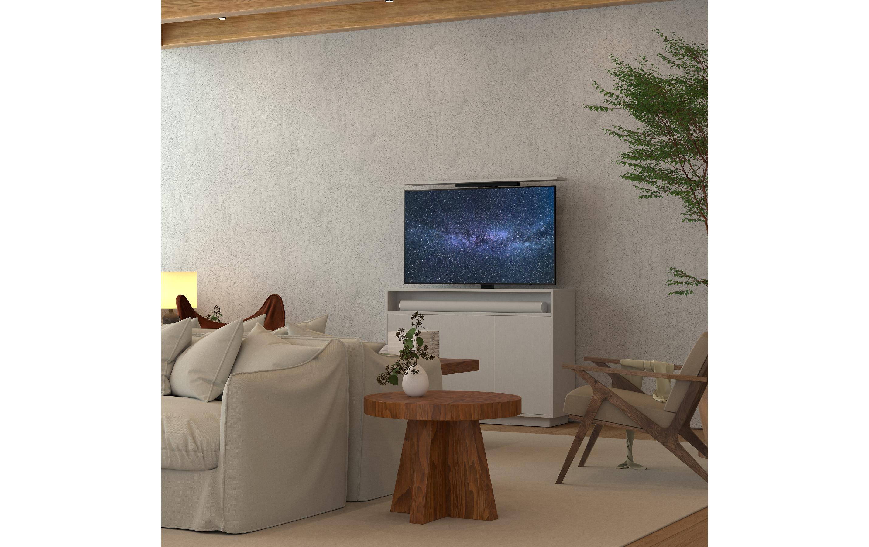 TV-Lift AV-Möbel, Weiss max. 50 kg<br>Schrank für TV-Geräte und Displays - 55