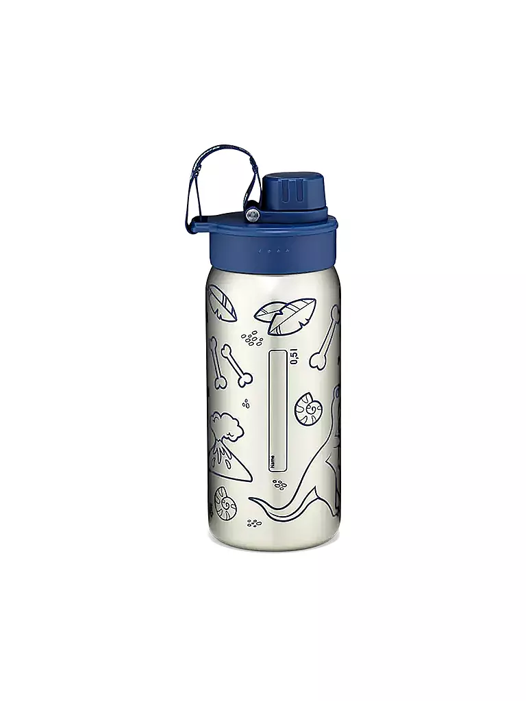 ERGOBAG Edelstahl Trinkflasche 0,5L Blau blau