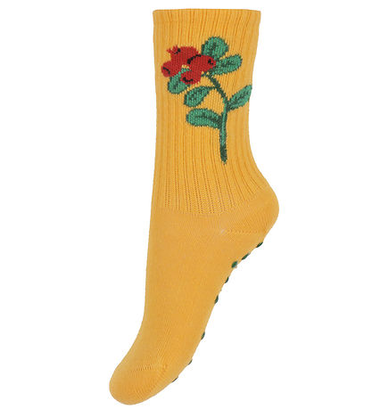 Mini Rodini Socken - Rib - 2er-Pack - Anti-Slip - Preiselbeeren