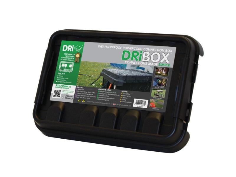 DRiBox Kabelbox 150 x 285 x 110 mm Schutz für Stromanschlüsse, schwarz