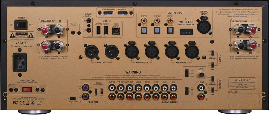 Advance Paris A12 Classic Noir Amplis hi-fi stéréo
