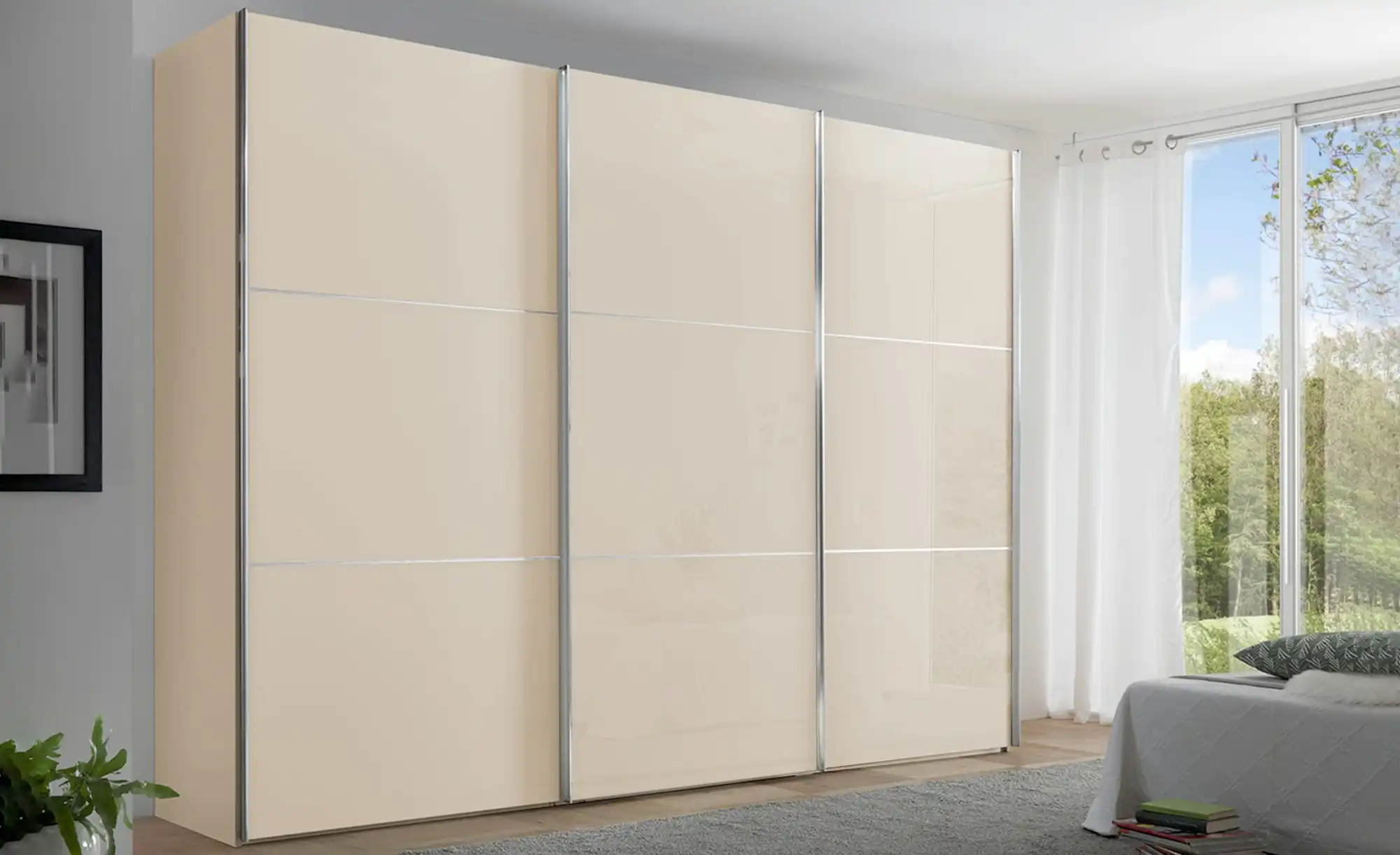 Schwebetürenschrank Ensenso Glas