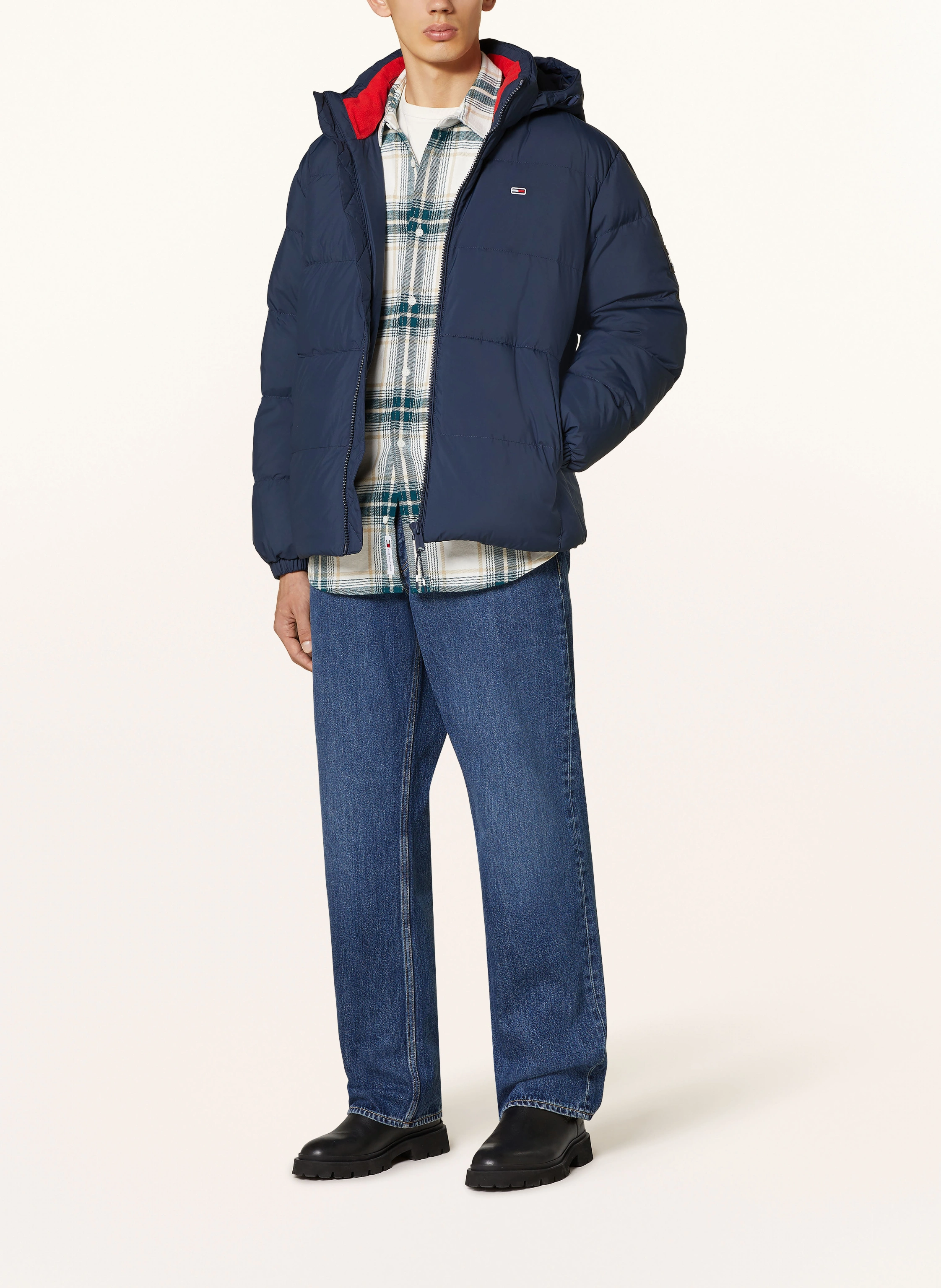TOMMY JEANS Daunenjacke mit abnehmbarer Kapuze