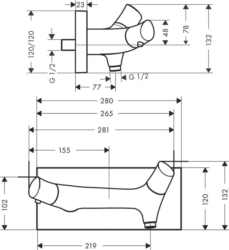 AXOR - Starck Organic - Douchekraan - Thermostatisch - Chroom