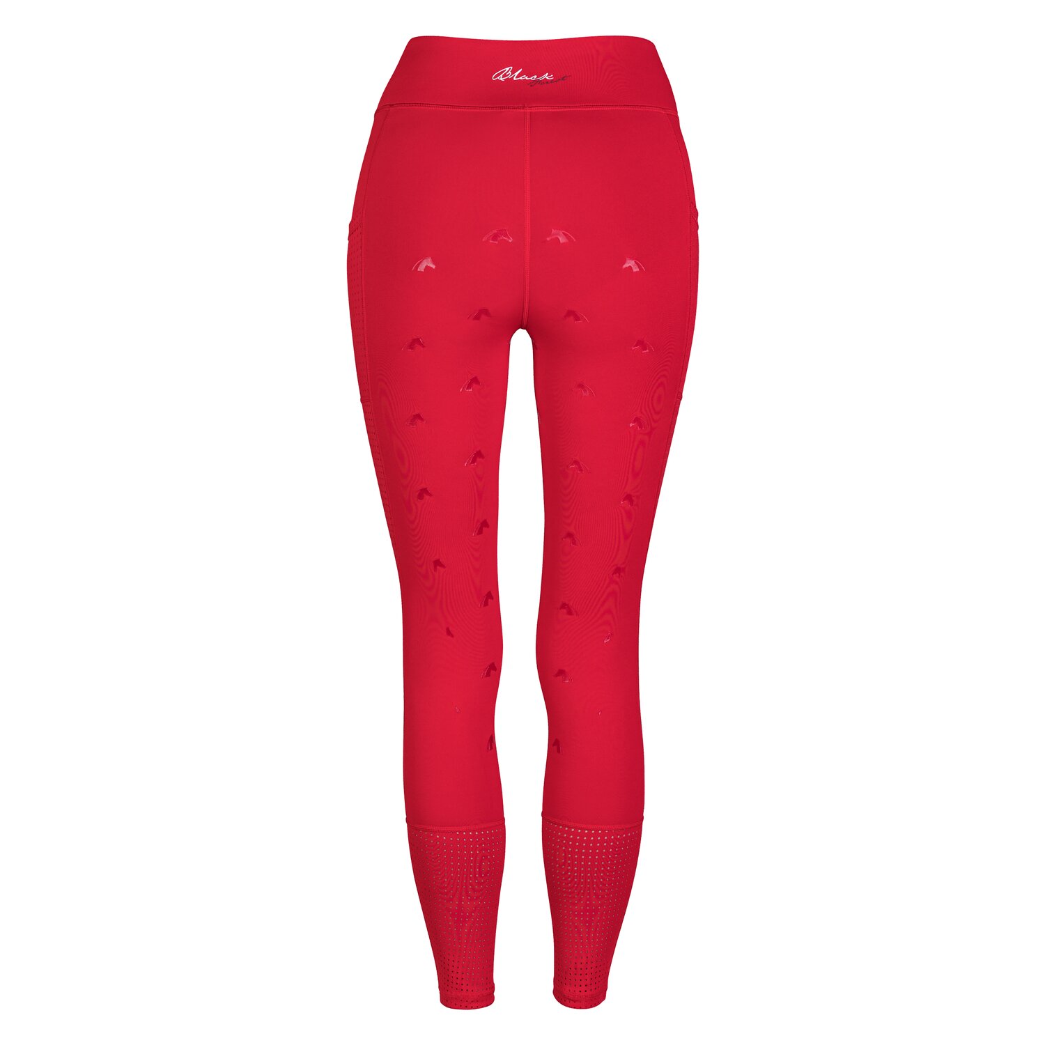 black forest Grip-Vollbesatz-Reitleggings mit Mesh - wine red