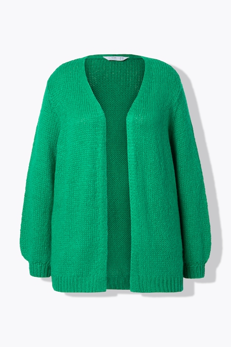 Strickjacke, Straight Fit, Ballonärmel