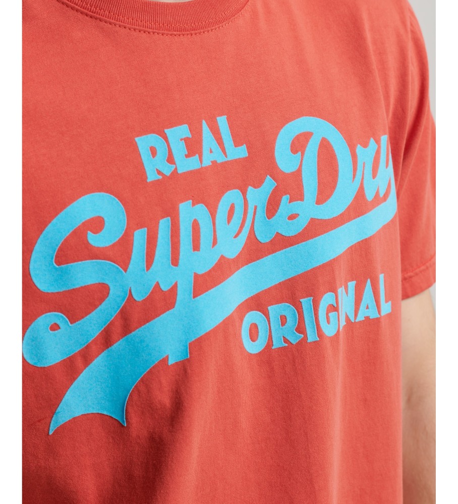 Camiseta Superdry Vintage Logo Floral Laranja