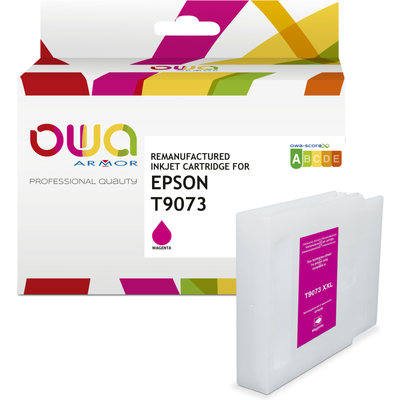 Cartouche d'encre remanufacturée OWA - haute capacité - Magenta - pour EPSON T9073