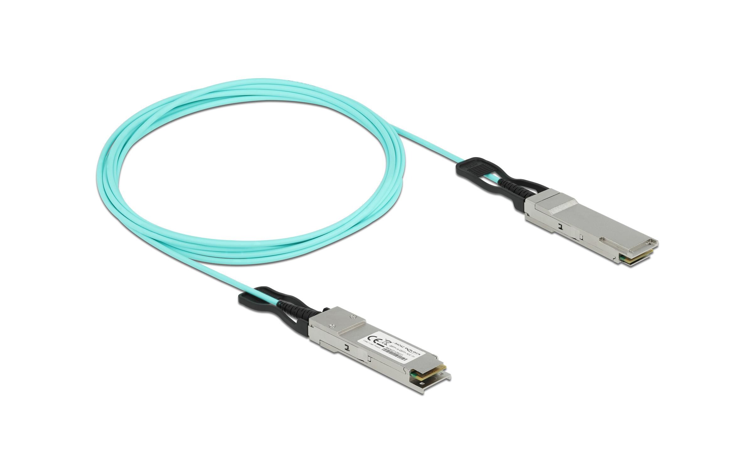 Direct Attach Kabel Optisches QSFP+/QSFP+ 3 m<br>Delock Aktives Optisches Kabel QSFP+ 3 m