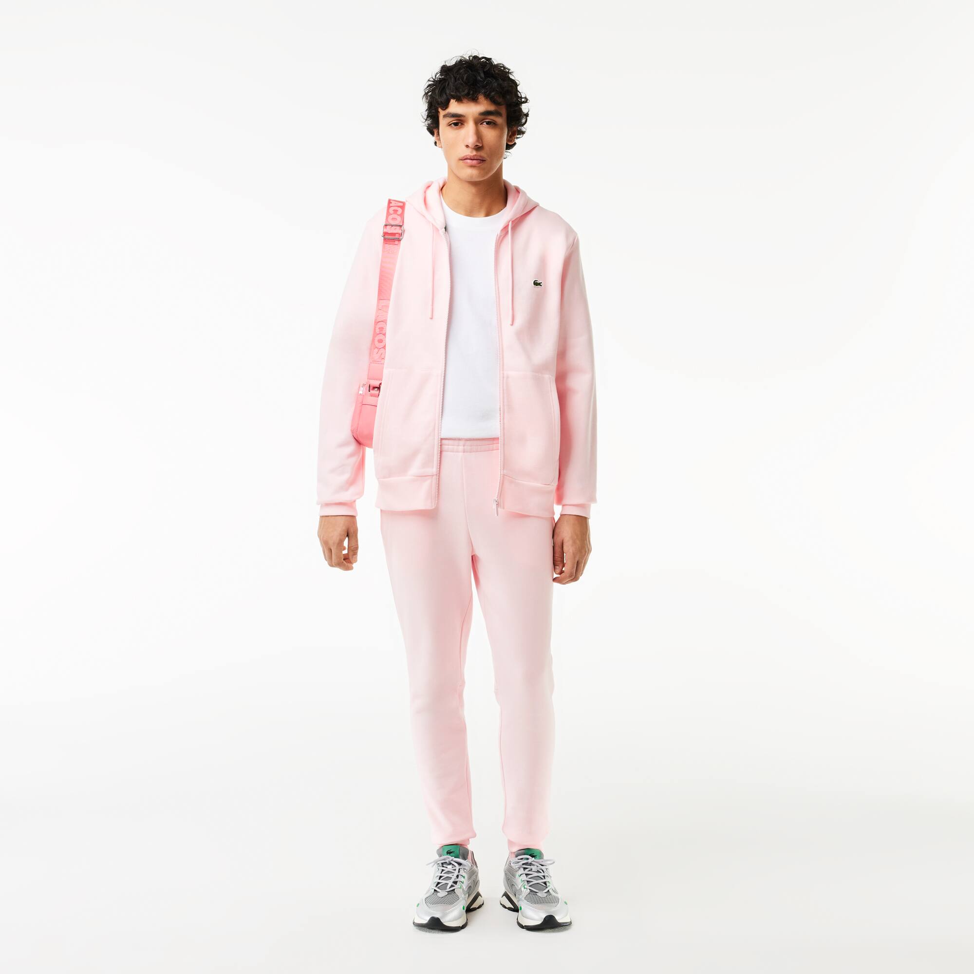 Herren LACOSTE Jogger Trainingshose aus Bio-Baumwollfleece Trainingshosen - Rosa - Lacoste - Herren