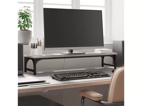 Support de moniteur sonoma gris 85x23x15,5 cm bois d'ingénierie