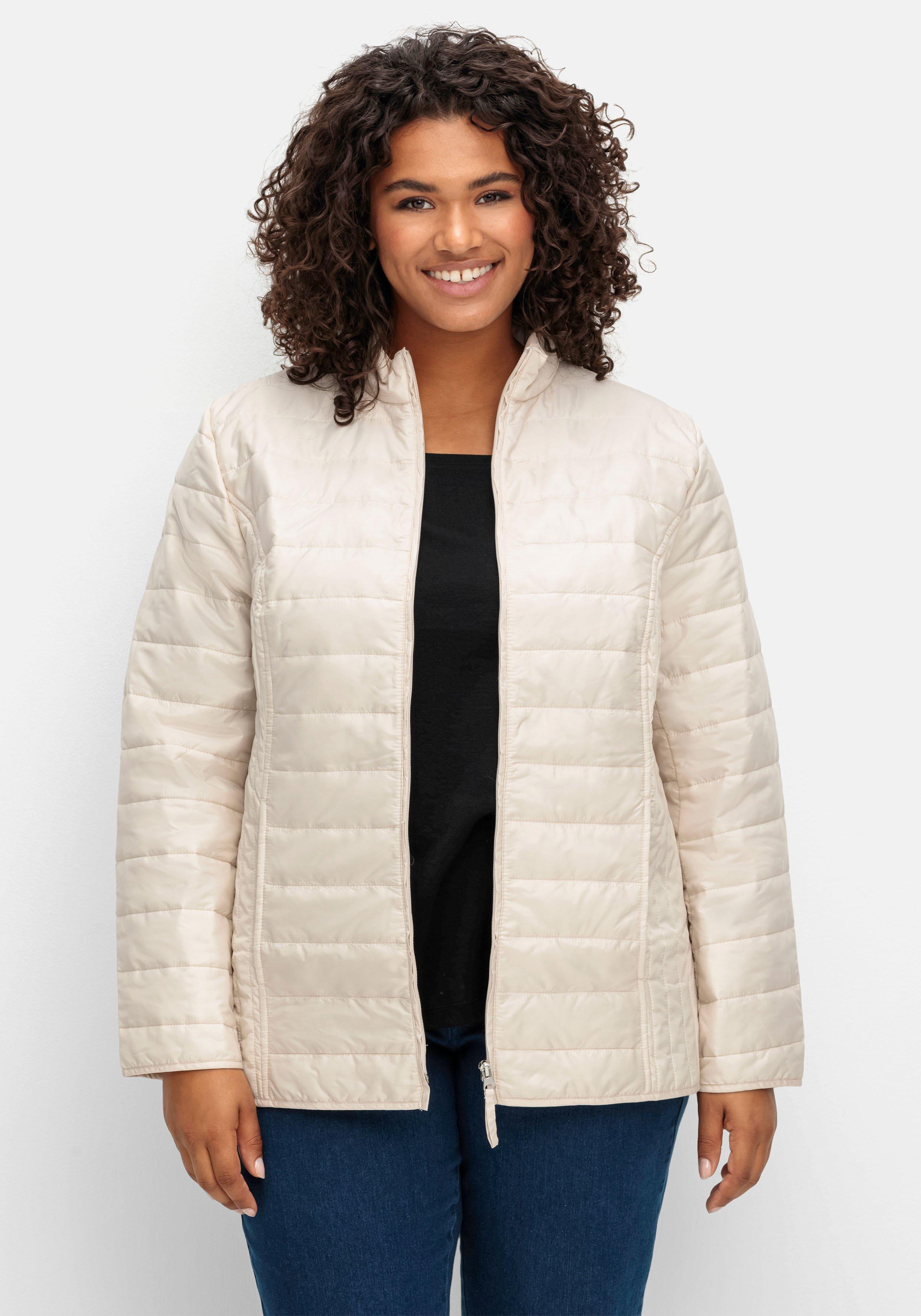 Leicht wattierte Steppjacke mit Stehkragen