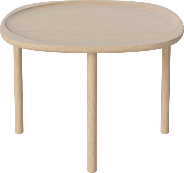 Bolia Trace salontafel Ø75 H50 wit gepigmenteerd geolied eiken